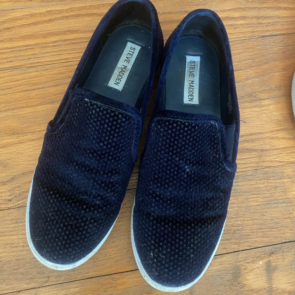 Dark Blue Steve Madden Slide